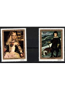 DAHOMEY 1971 francobolli serie completa nuova Yvert e Tellier A 154-5  Artista Velasquez